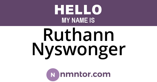 Ruthann Nyswonger