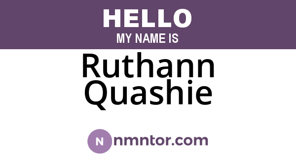 Ruthann Quashie