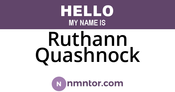 Ruthann Quashnock