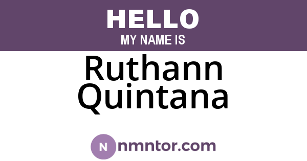 Ruthann Quintana