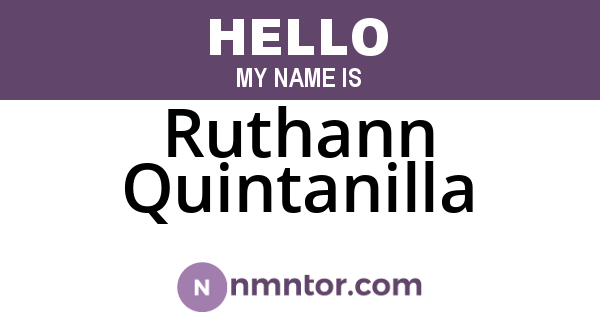 Ruthann Quintanilla