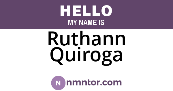 Ruthann Quiroga