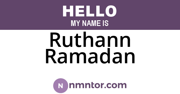 Ruthann Ramadan