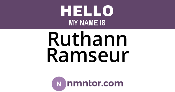 Ruthann Ramseur