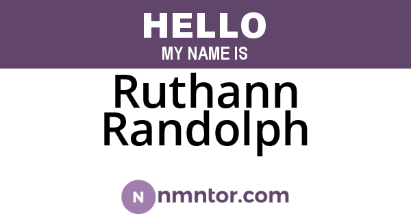 Ruthann Randolph