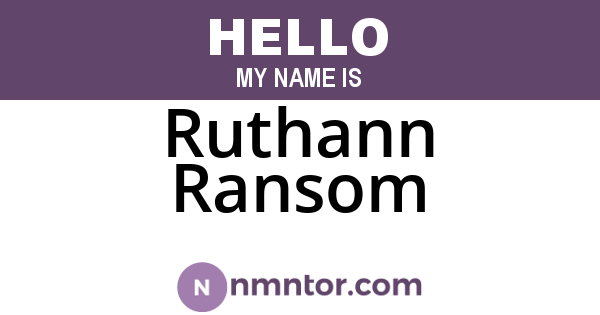 Ruthann Ransom
