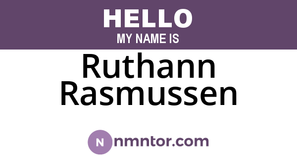 Ruthann Rasmussen