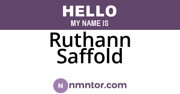 Ruthann Saffold