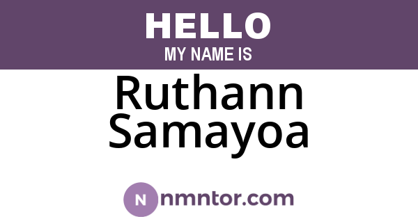 Ruthann Samayoa