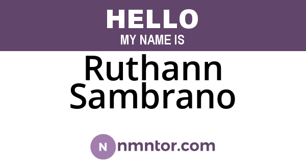 Ruthann Sambrano