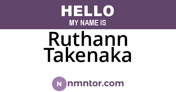 Ruthann Takenaka
