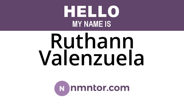 Ruthann Valenzuela