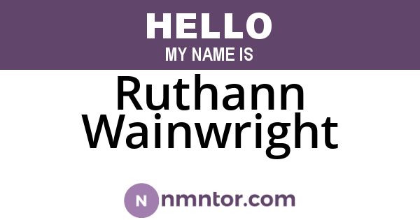 Ruthann Wainwright