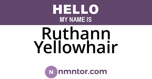 Ruthann Yellowhair