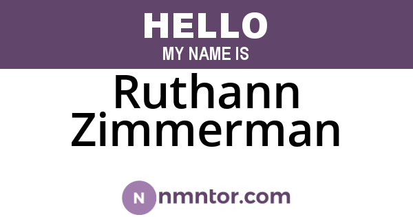 Ruthann Zimmerman