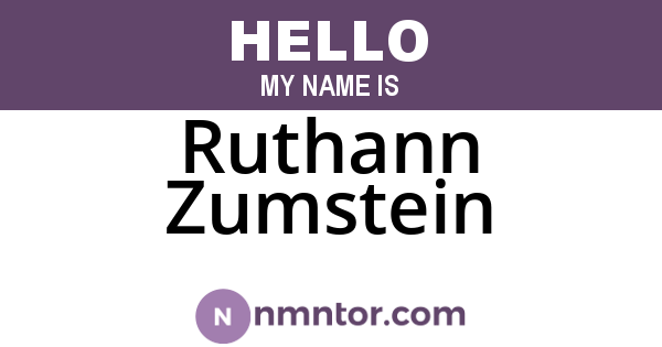 Ruthann Zumstein