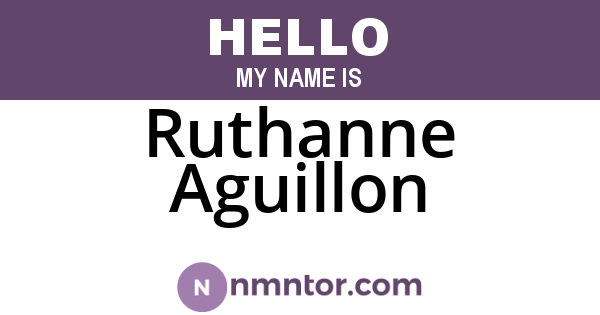Ruthanne Aguillon