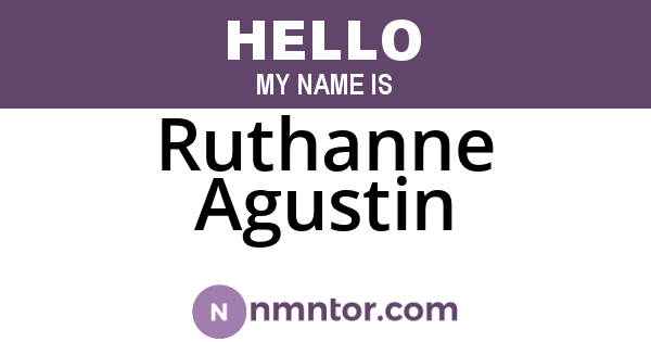 Ruthanne Agustin
