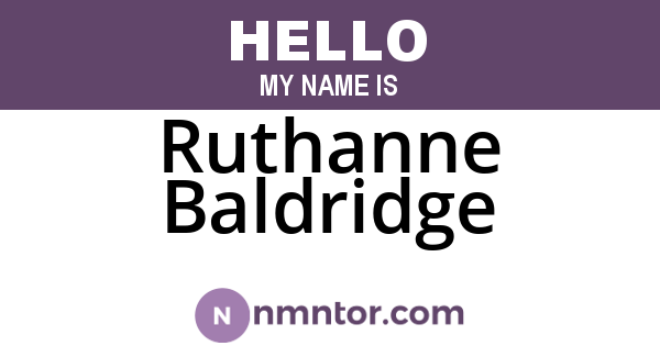 Ruthanne Baldridge