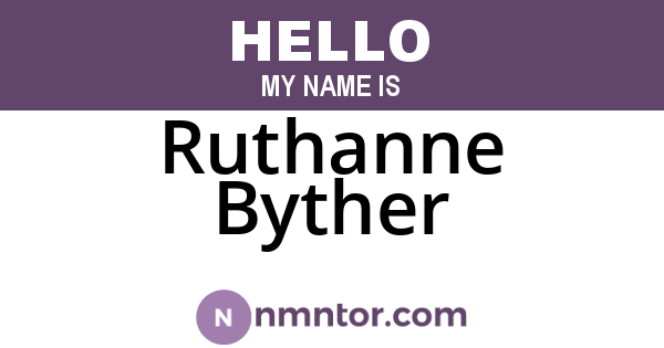 Ruthanne Byther