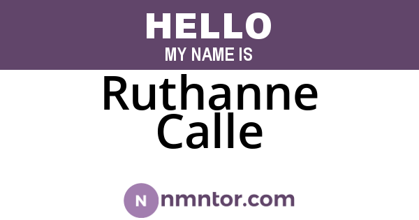 Ruthanne Calle