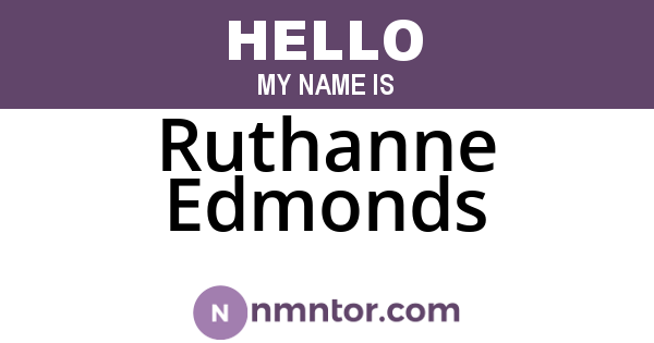 Ruthanne Edmonds