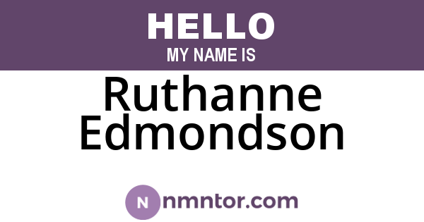 Ruthanne Edmondson