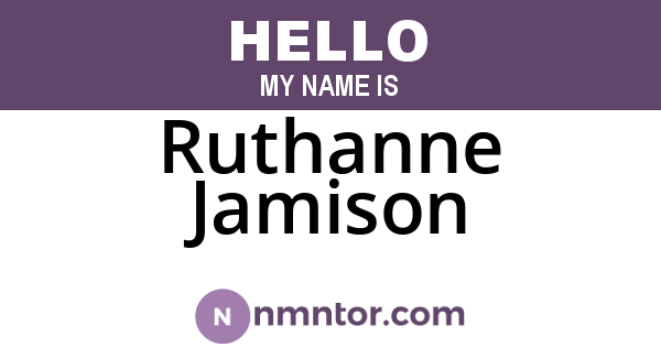 Ruthanne Jamison