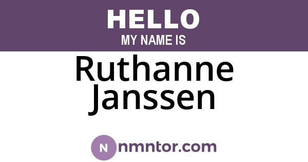 Ruthanne Janssen