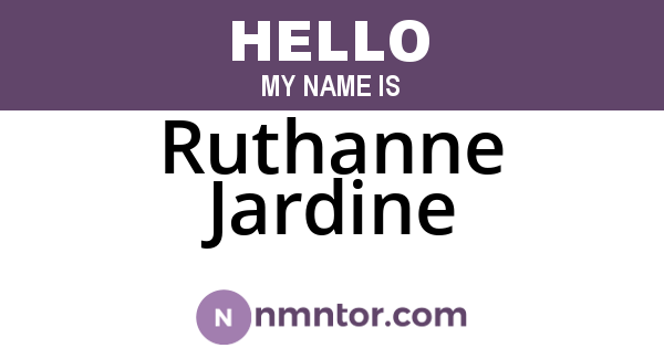 Ruthanne Jardine