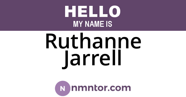 Ruthanne Jarrell