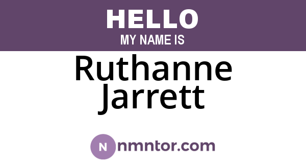 Ruthanne Jarrett