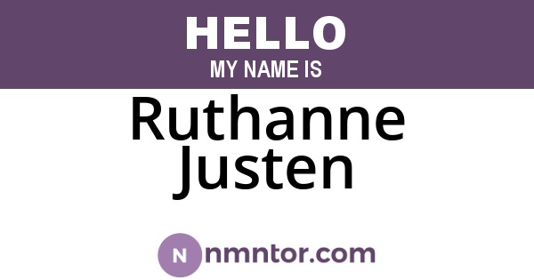 Ruthanne Justen