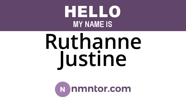 Ruthanne Justine