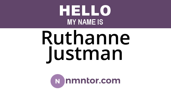 Ruthanne Justman