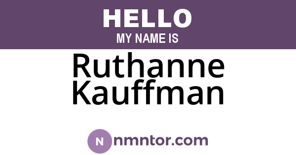 Ruthanne Kauffman