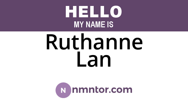 Ruthanne Lan