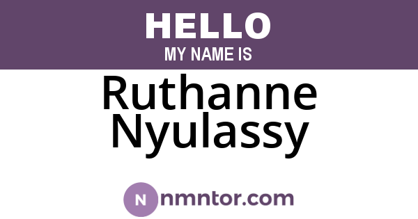Ruthanne Nyulassy