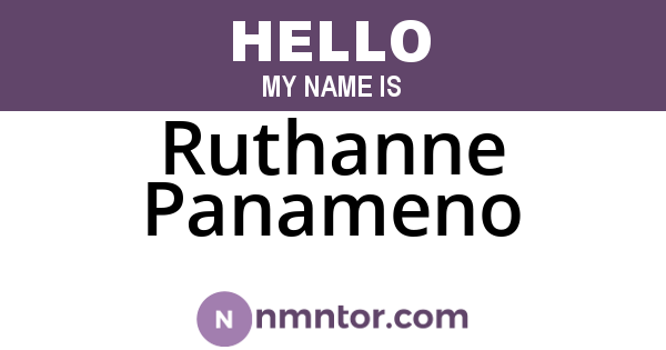 Ruthanne Panameno