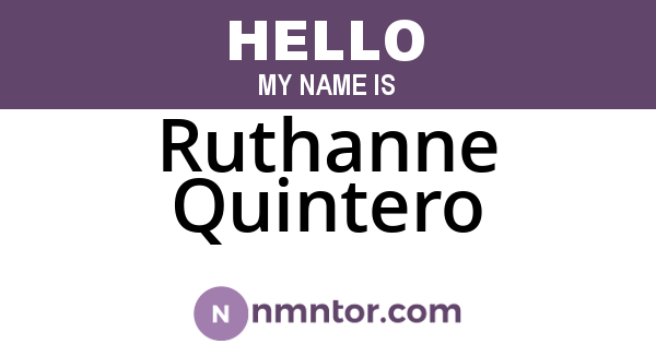 Ruthanne Quintero
