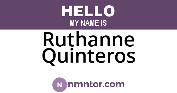 Ruthanne Quinteros
