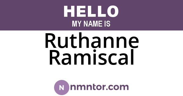 Ruthanne Ramiscal
