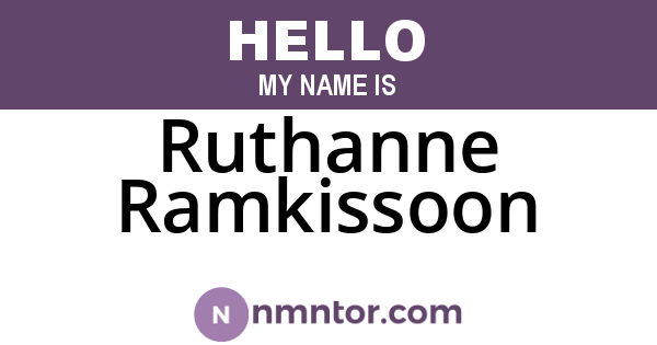 Ruthanne Ramkissoon