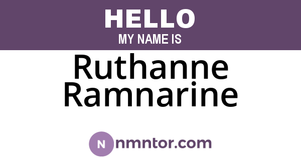 Ruthanne Ramnarine