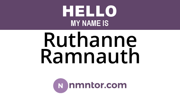 Ruthanne Ramnauth