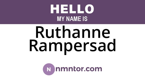 Ruthanne Rampersad