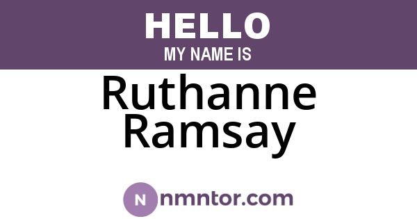 Ruthanne Ramsay