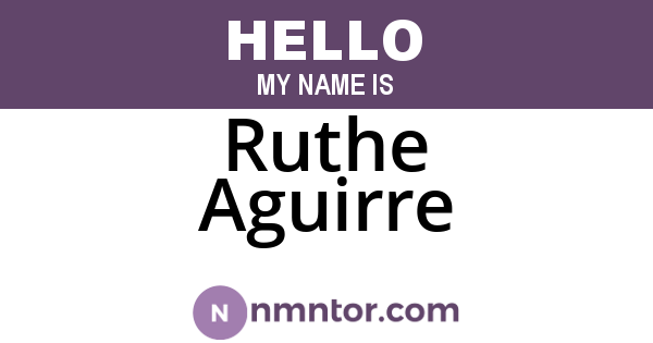 Ruthe Aguirre