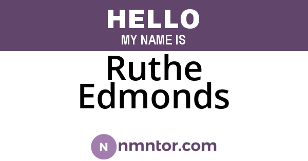 Ruthe Edmonds
