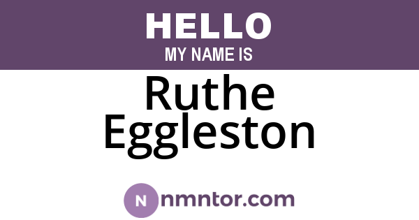 Ruthe Eggleston